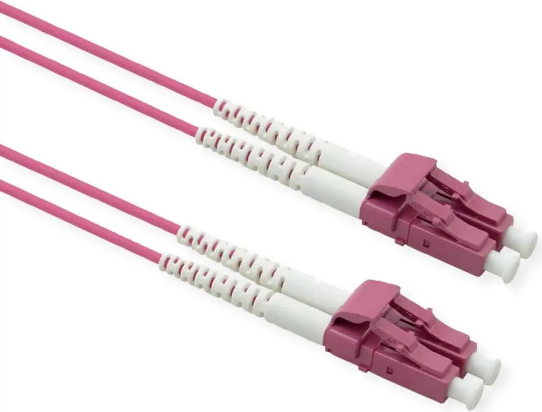 Roline Glasvezelkabel OM4 50/125µm LC/LC - 2m - Staal gepantserd - Violet