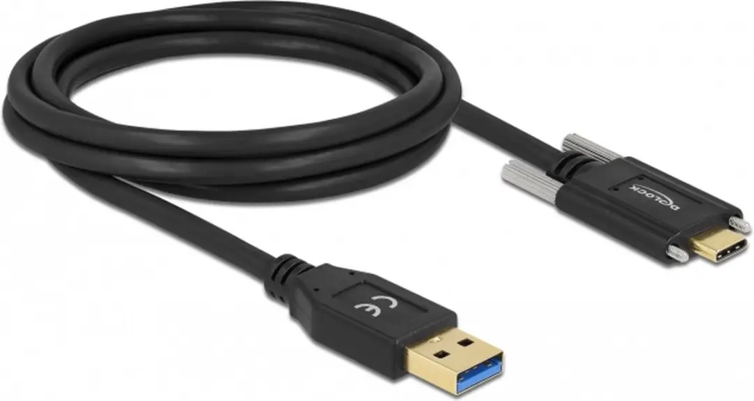 Delock USB 3.2 Gen 2 Type-A naar Type-C Kabel 2m - Zwart