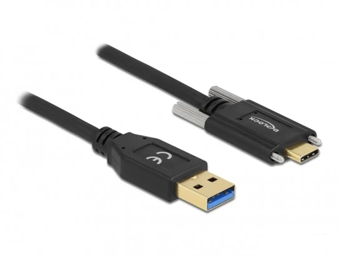 Delock USB 3.2 Gen 2 Type-A naar Type-C Kabel 2m - Zwart