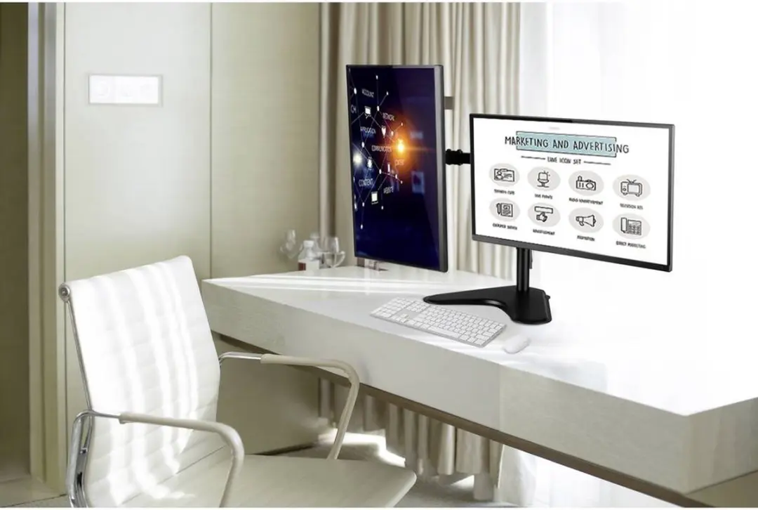 SpeaKa Professional SP-6644612 Secundus Monitorvoet - 2x 33cm (13") - Zwart
