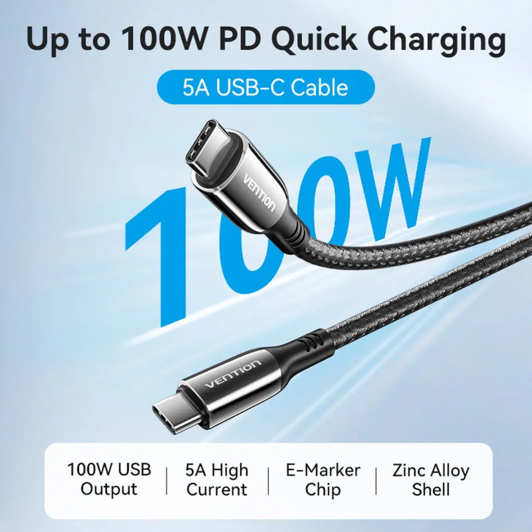 Vention CTKBH USB 2.0 Kabel USB-C 2m - Zwart