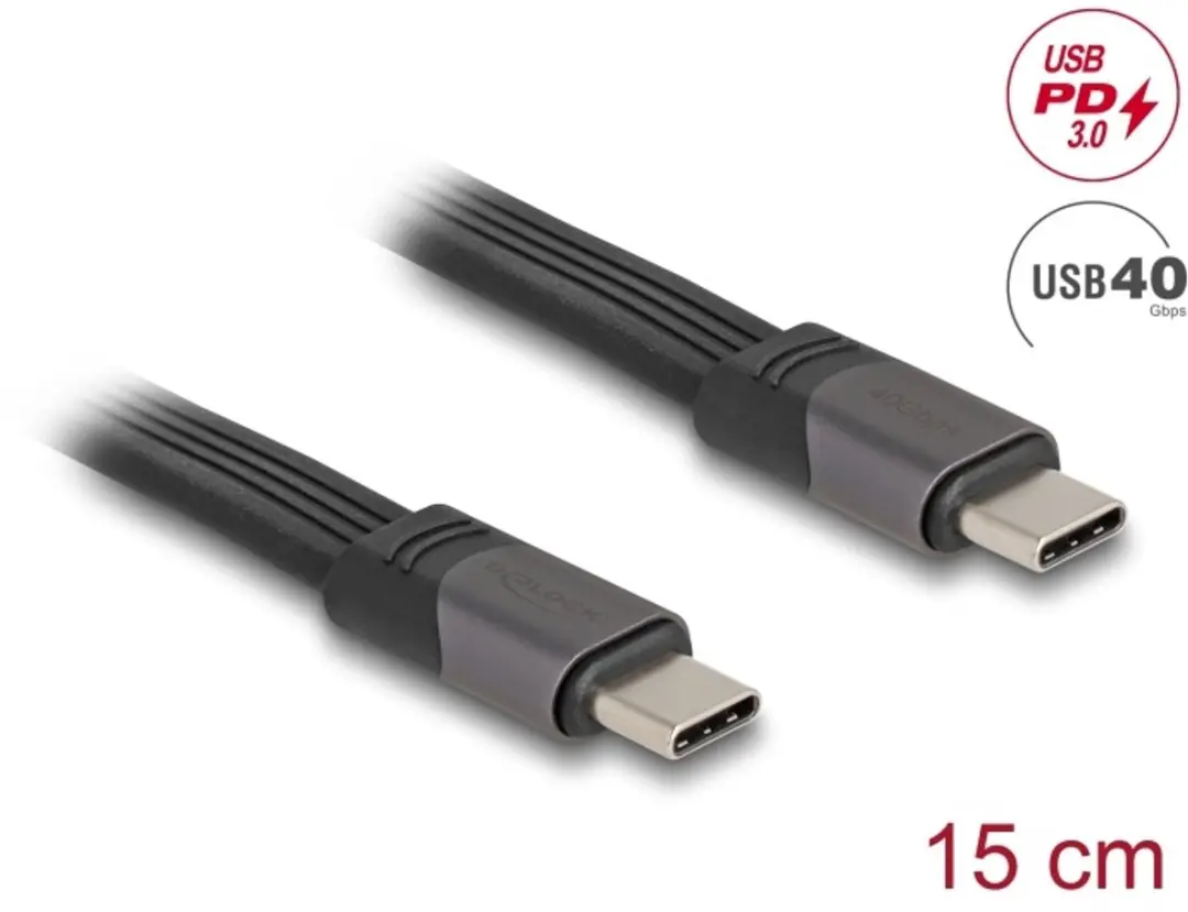 Delock USB Type-C naar Type-C 40Gbps Kabel 15cm