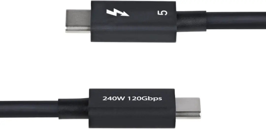 Startech TBLT5MM1M240W Thunderbolt 5 Kabel 80Gbps - 8K 60Hz - 240W - Zwart