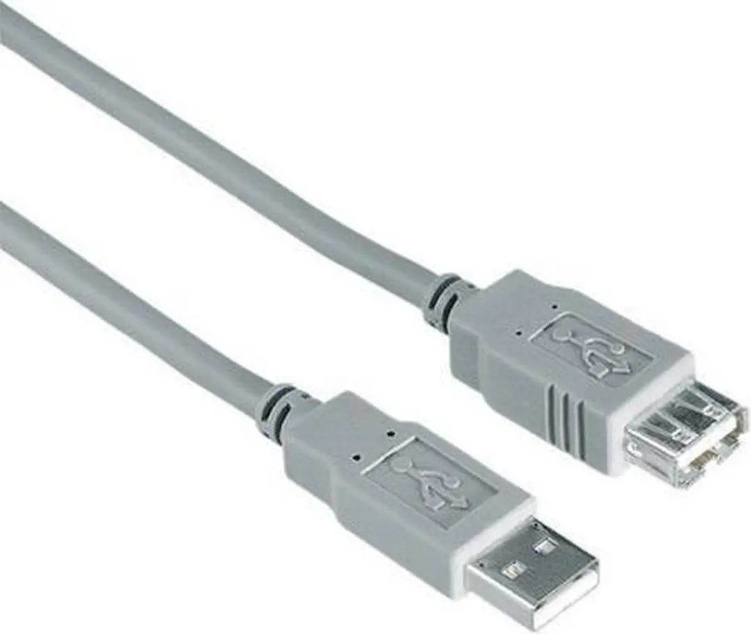 Hama USB A-B Kabel 1.8m - Grijs