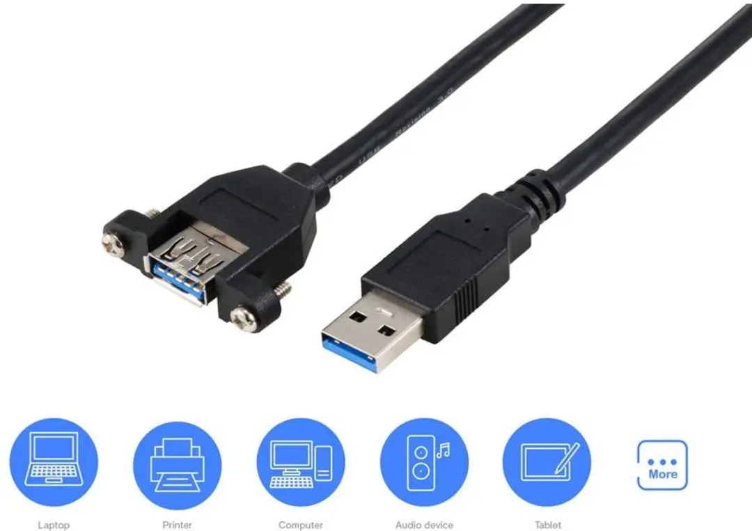 Renkforce RF-5720388 USB 3.0 Kabel A-A 1m - Zwart