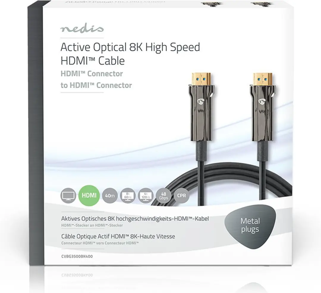 Nedis CVBG3500BK400 HDMI-Kabel 8K 48Gbps 40m - Zwart
