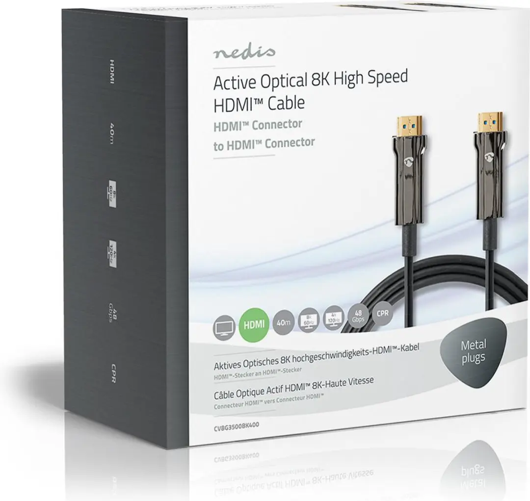 Nedis CVBG3500BK400 HDMI-Kabel 8K 48Gbps 40m - Zwart