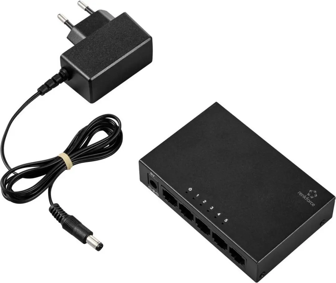 Renkforce RF-6385004 Netwerk Switch 5 Poorten 1 Gbit/s - Zwart