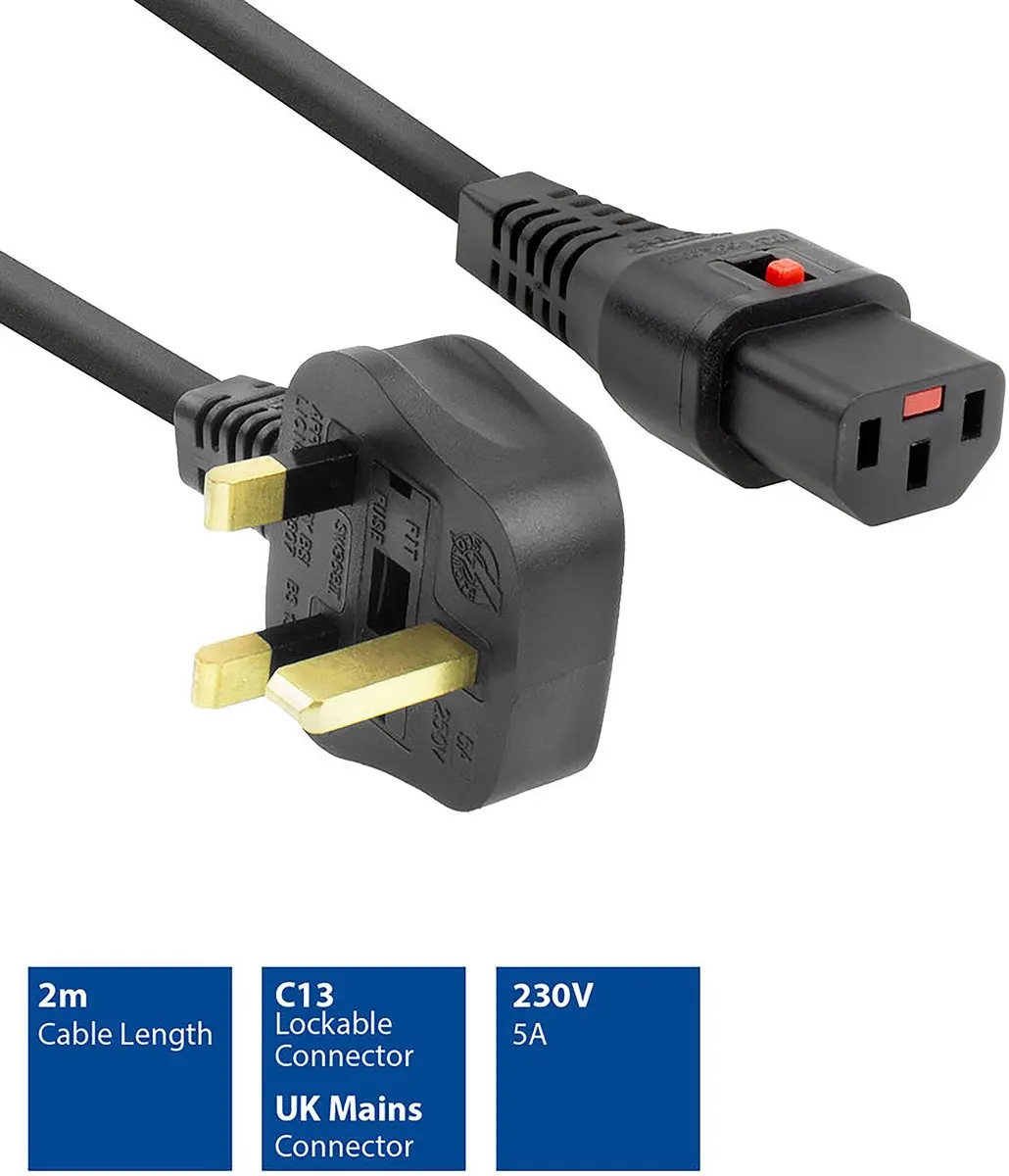 ACT PC980 AK5059 Netsnoer C13 - 2m - Zwart