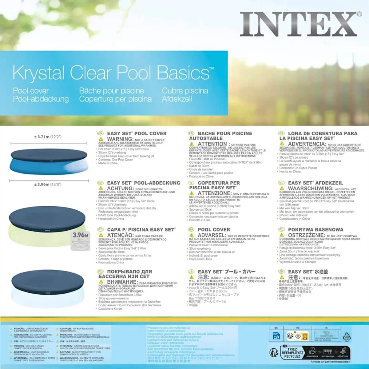 Intex Zwembadhoes Rond 396cm - Blauw