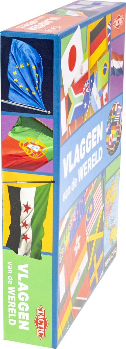 Tactic Vlaggen van de Wereld – Educatief spel – Leer de verschillende wereldvlaggen – 200 Kaarten – Inclusief wereldkaart