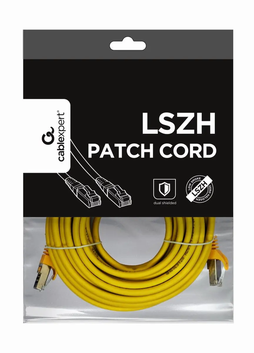 Gembird PP6A-LSZHCU-Y-10M FTP Kabel Cat6 Rigide - 10m Geel