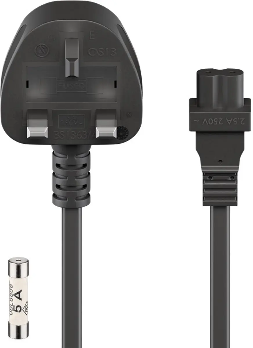 Goobay UK Mains Kabel 1.5m - 10 Stuks - afbeelding 3 van 5