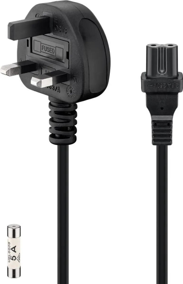 Goobay UK Mains Kabel 1.5m - 10 Stuks - afbeelding 4 van 5