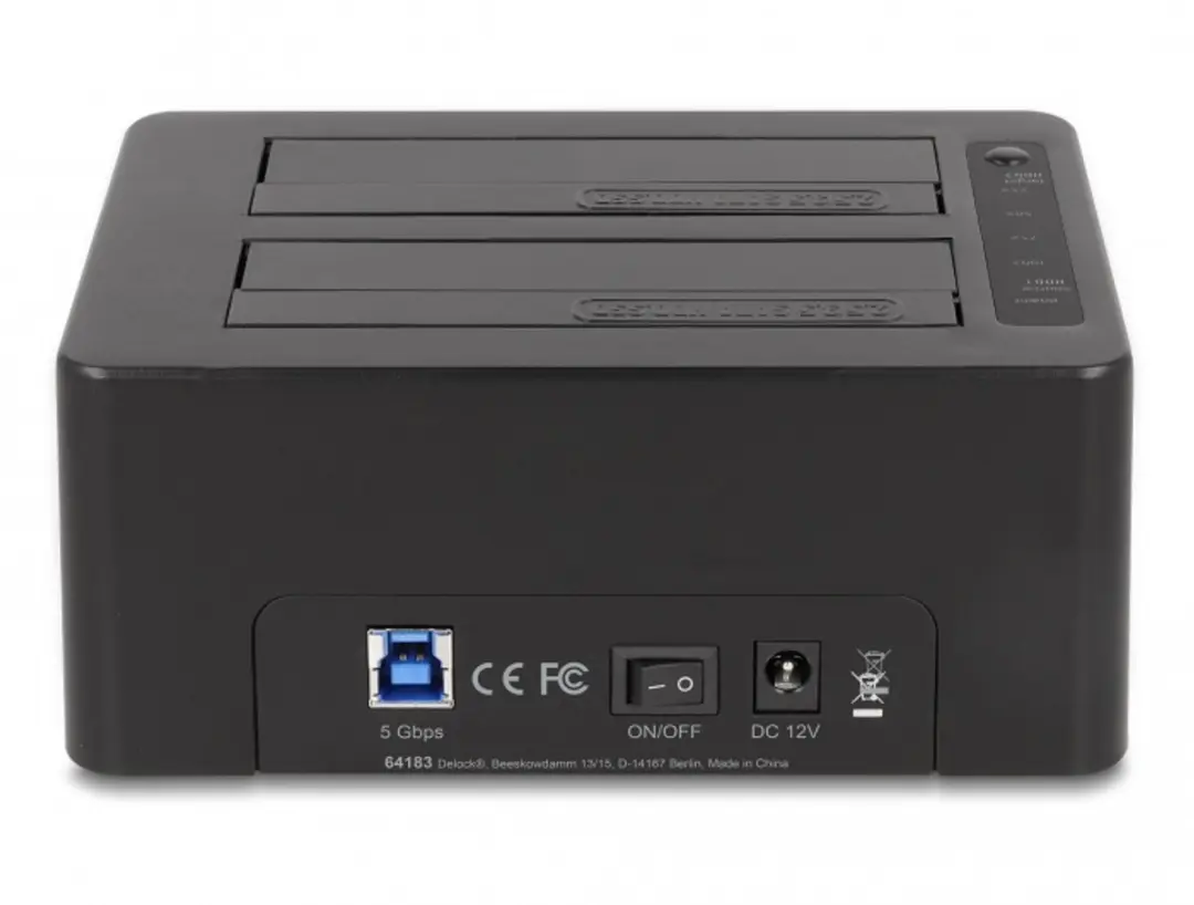 Delock USB Dual Docking Station 64183 - 2x SATA HDD/SSD - Met klonen & kaartlezer