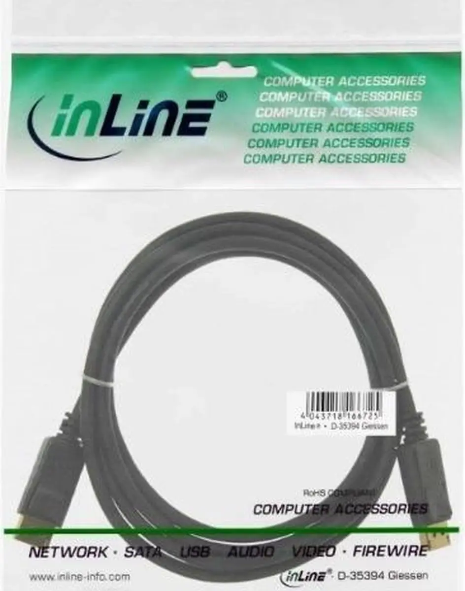 InLine Premium DisplayPort Kabel 1.2 - 0,5m - 4K 60Hz