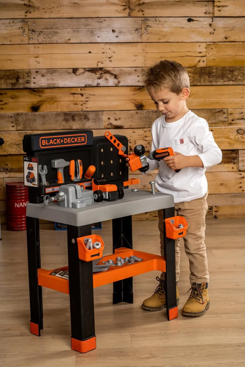 Smoby Black & Decker Pro Speelgoedwerkbank - Bouwset - 7 Gereedschappen