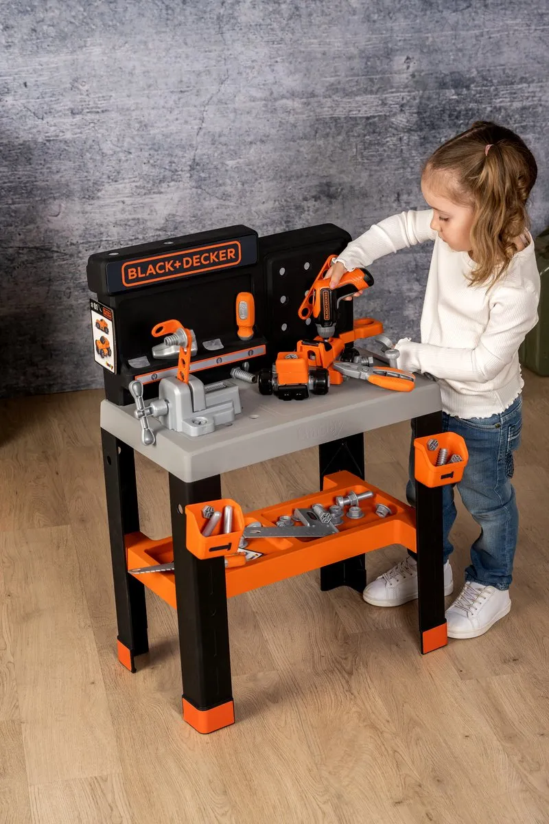 Smoby Black & Decker Pro Speelgoedwerkbank - Bouwset - 7 Gereedschappen