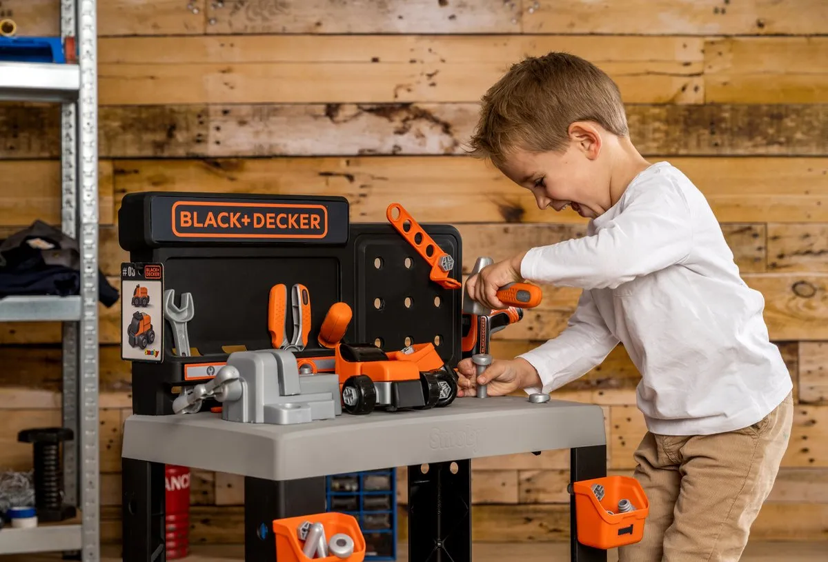 Smoby Black & Decker Pro Speelgoedwerkbank - Bouwset - 7 Gereedschappen - afbeelding 6 van 6