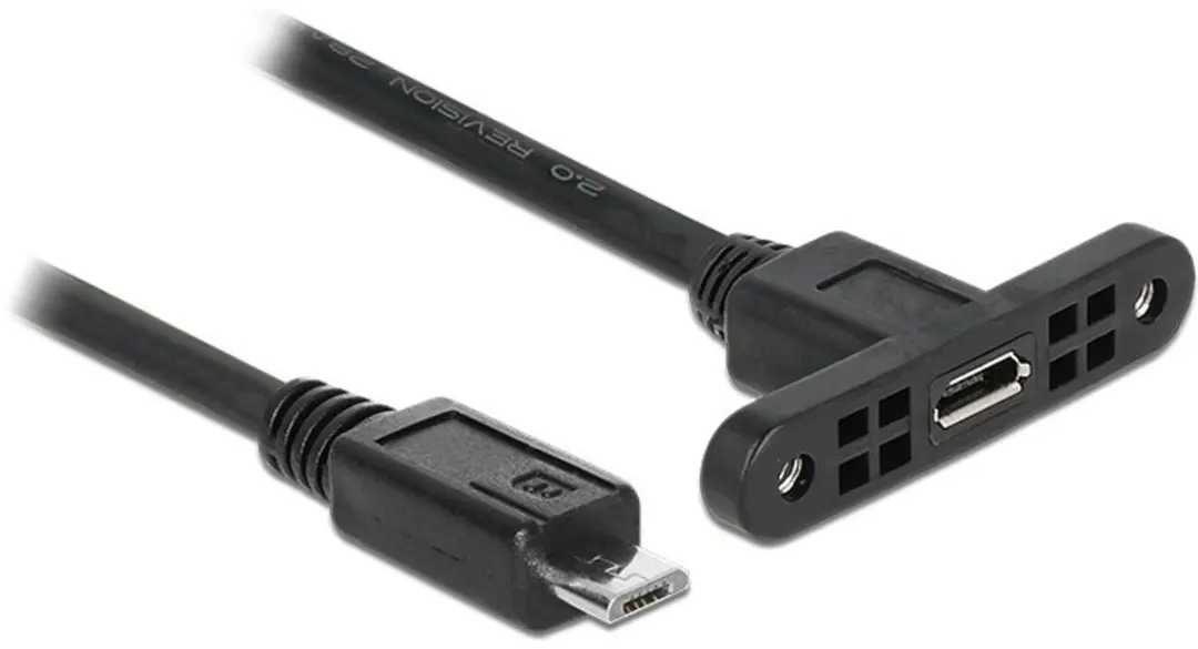 Delock USB 2.0 Micro-B Kabel 1m - Zwart
