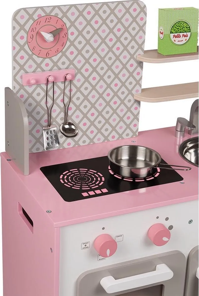Janod Macaron Speelgoedkeuken - Oven, Gootsteen & Kast - 50cm