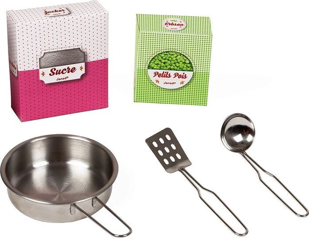 Janod Macaron Speelgoedkeuken - Oven, Gootsteen & Kast - 50cm