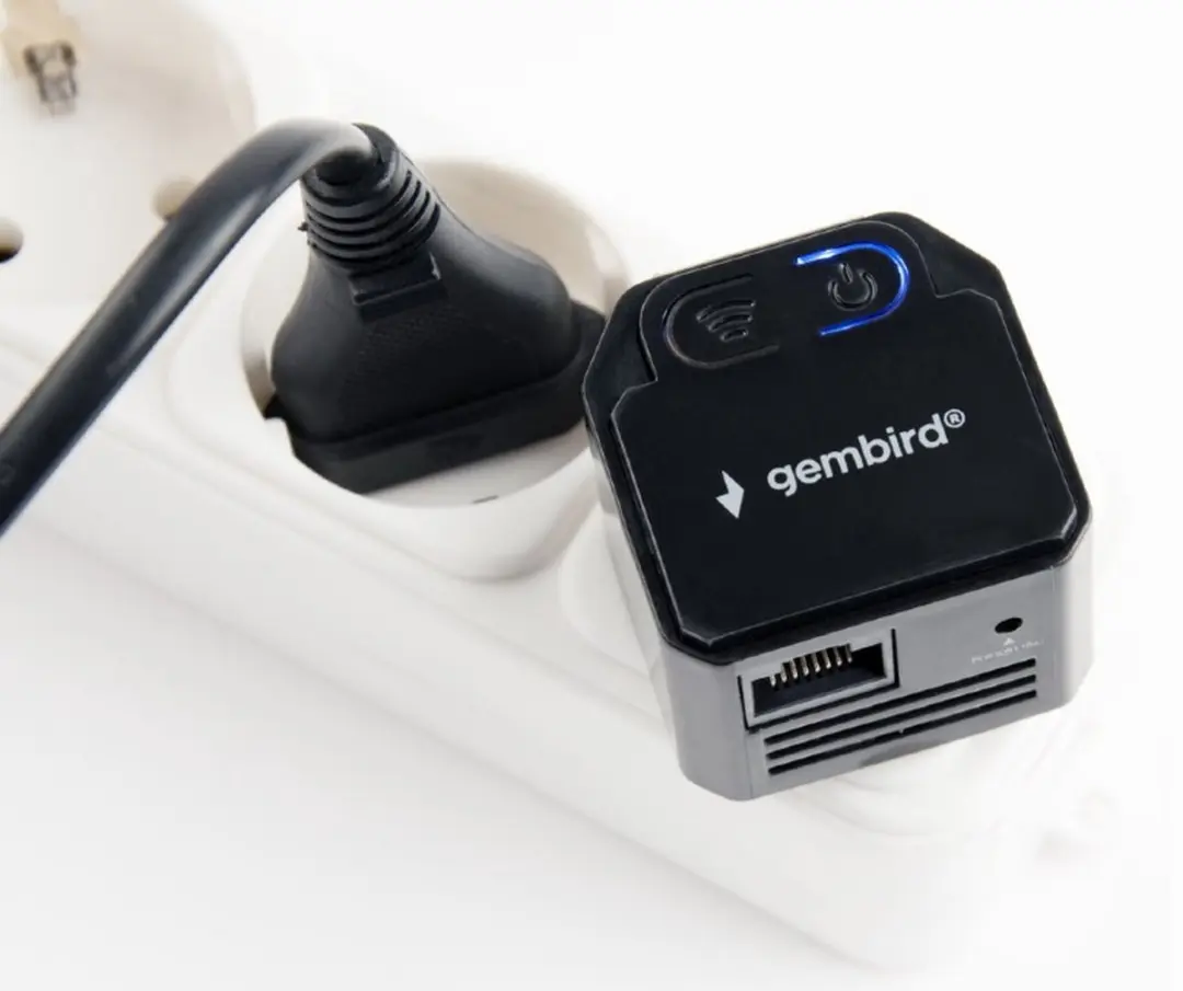 Gembird Wifi Repeater WNP-RP300-03-BK - 300Mbps - Zwart