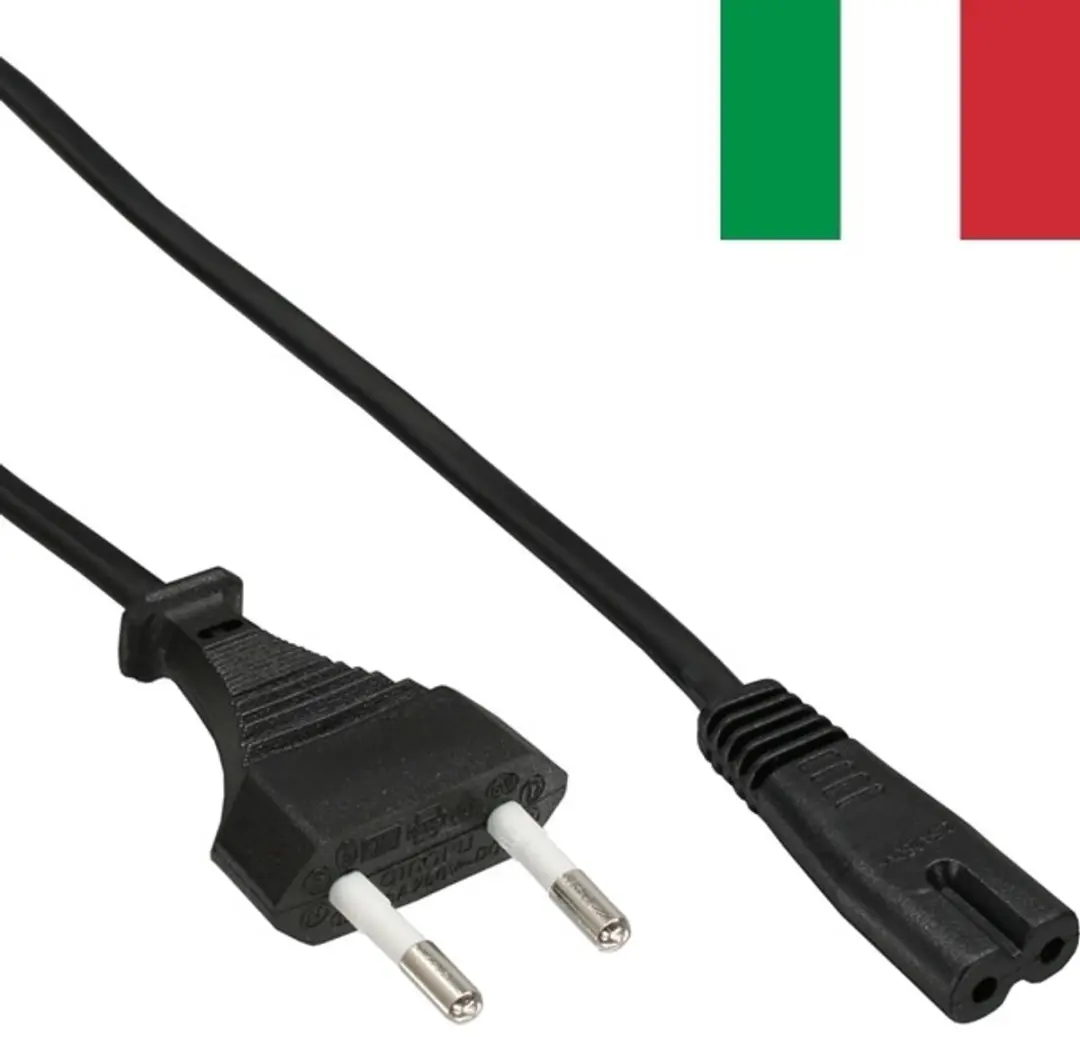 InLine C13 Type C Italiaans Stroomkabel 1,8m - 3x0,75mm² - Wit