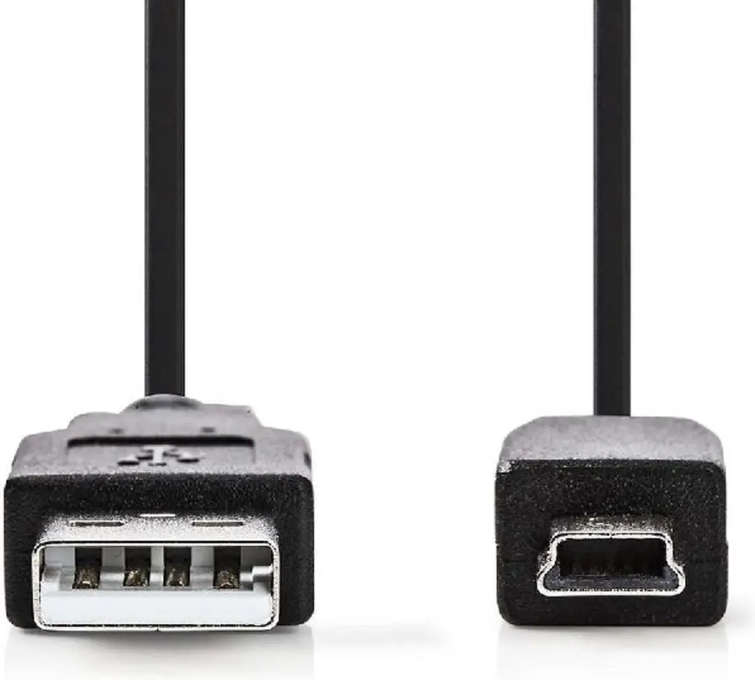 InLine USB Mini B naar USB-A Kabel 2.0 - 0,5m - Zwart