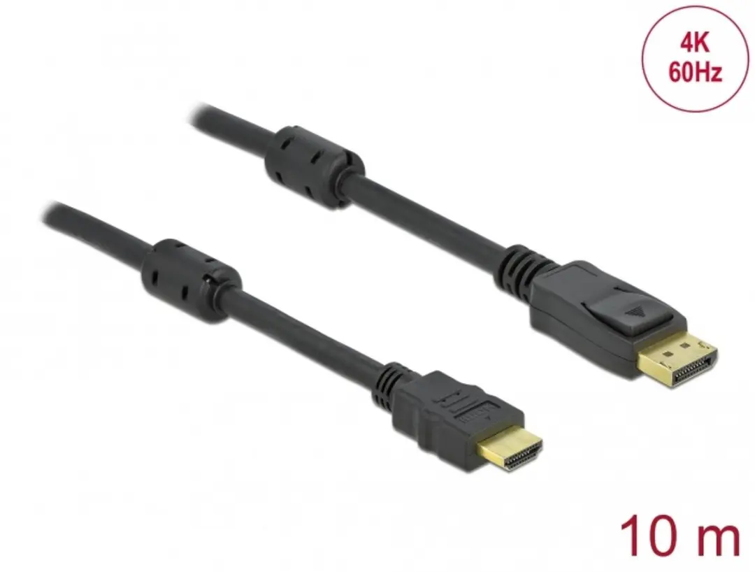 Delock DisplayPort - HDMI Kabel 4K 60Hz 10m - Zwart