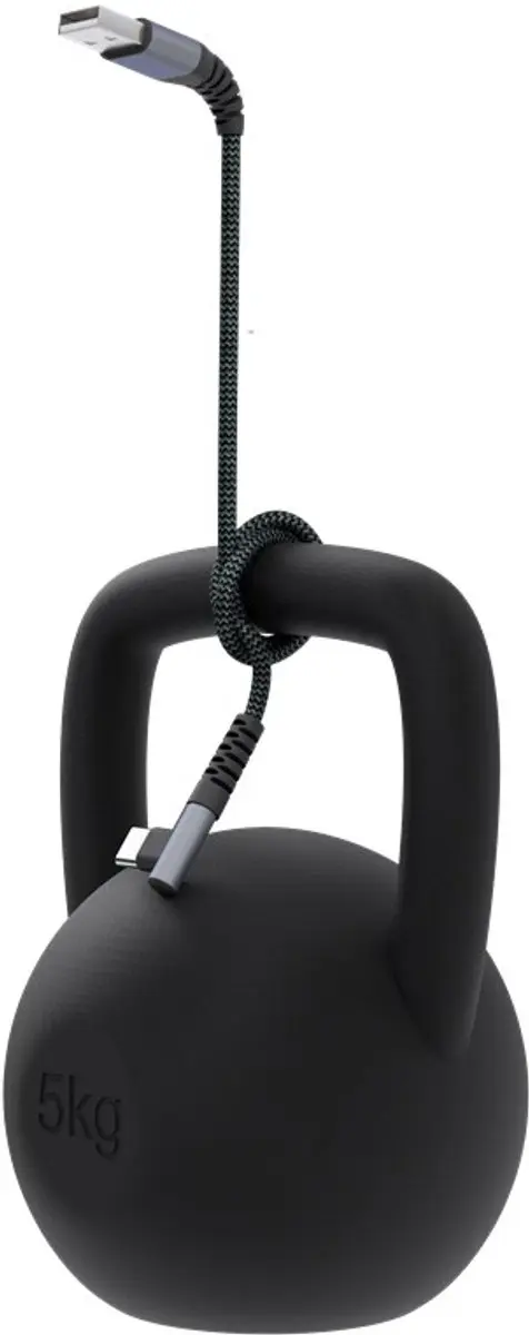 Goobay USB-C Haaks naar USB-A Kabel 2m - USB 2.0 - 3A - Grijs