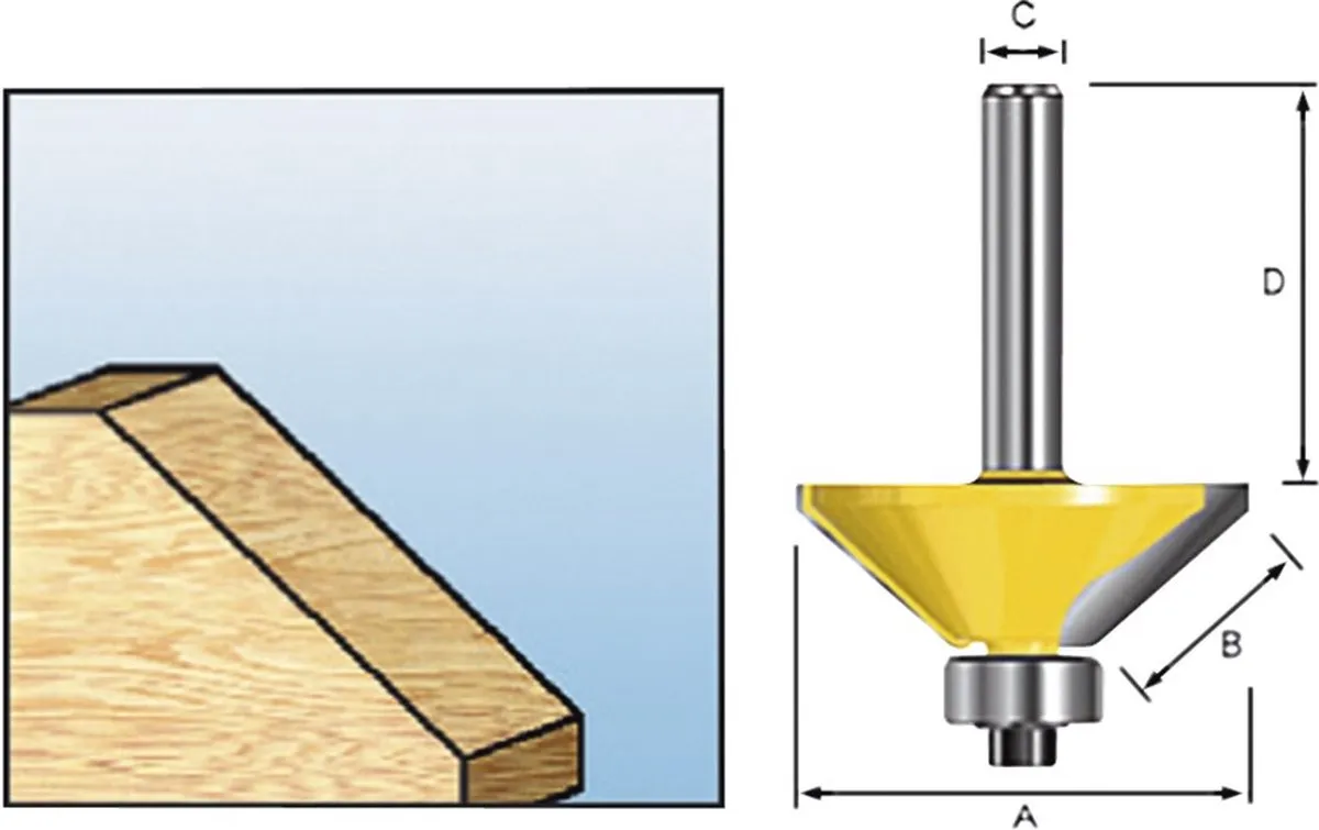 Makita D-11514 Afschuinfrees 12mm