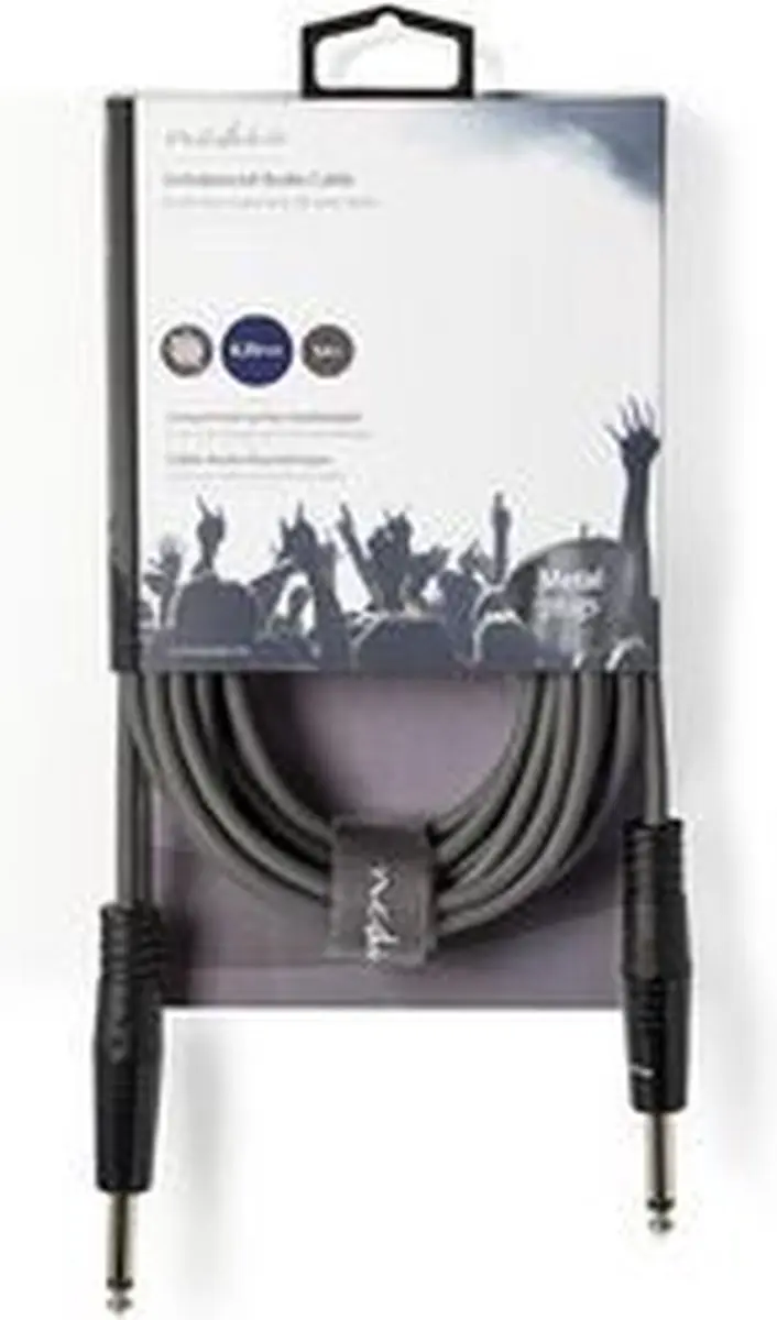 Nedis Mono-Audiokabel 6,35mm - 5m - Donkergrijs