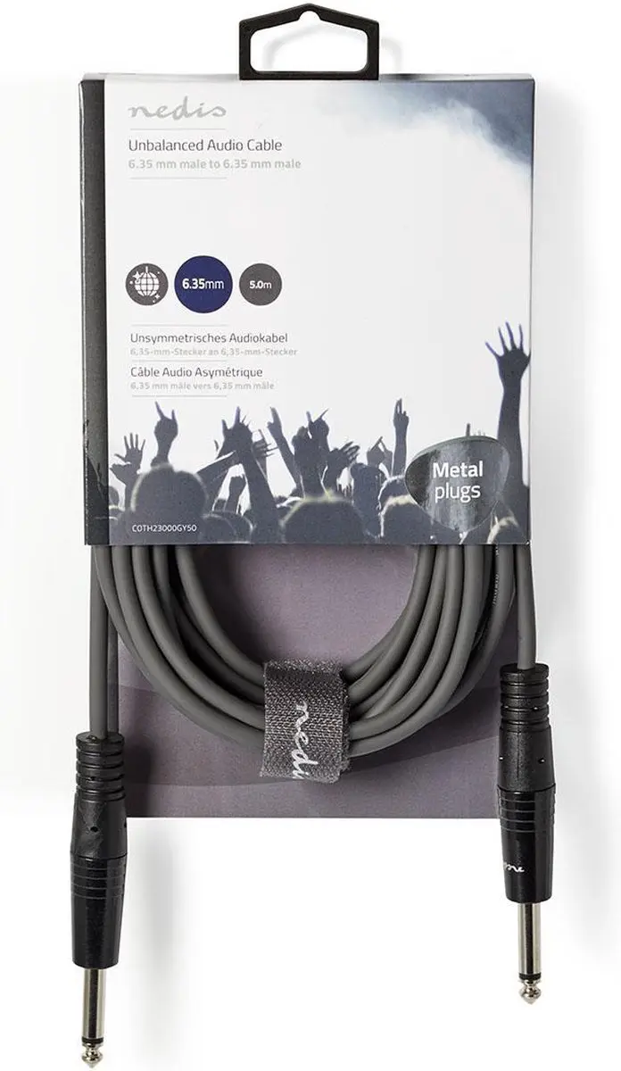 Nedis Mono-Audiokabel 6,35mm - 5m - Donkergrijs