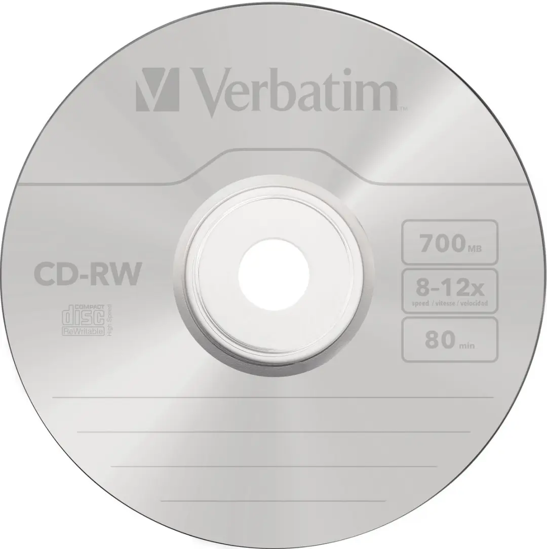 Verbatim 43480 CD-RW disc 700 MB 10 stuk(s) Spindel Herschrijfbaar
