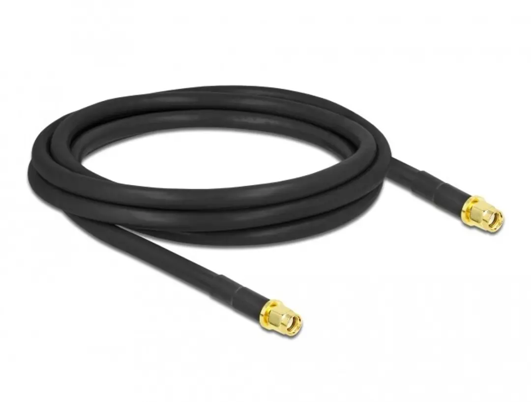 Delock Antennekabel RP-SMA naar RP-SMA 2m - Zwart