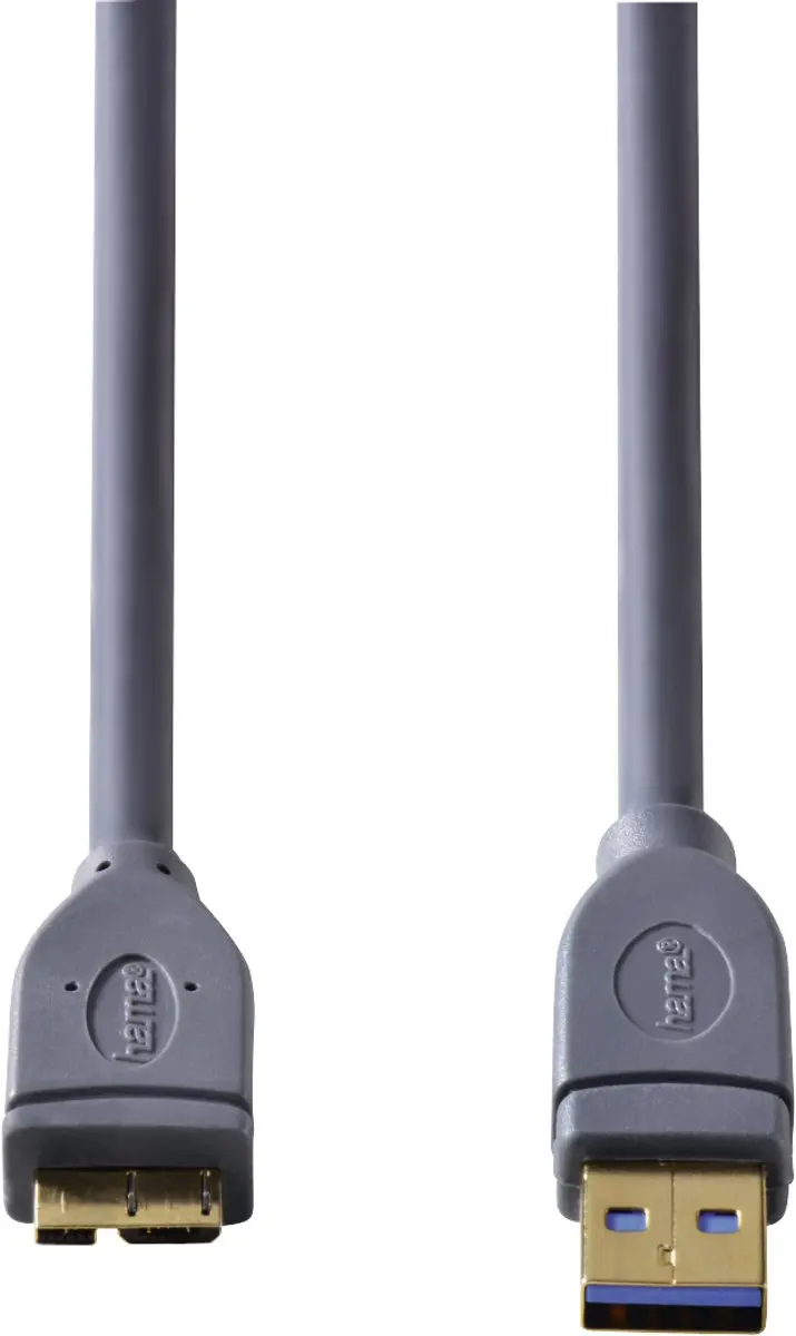Hama USB 3.2 Gen 1 00125242 Micro-USB A Kabel - 0,75m Grijs