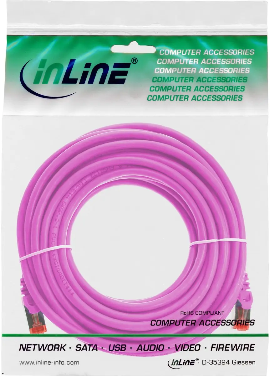 InLine Patchkabel S/FTP Cat.6 7,5m - Roze