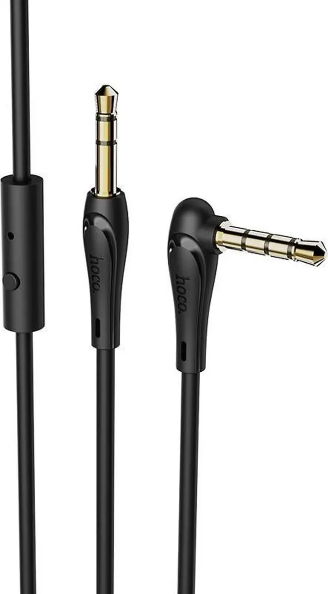 Hoco UPA15 AUX Audiokabel 3,5mm - Microfoon + Controller 1m - Zwart