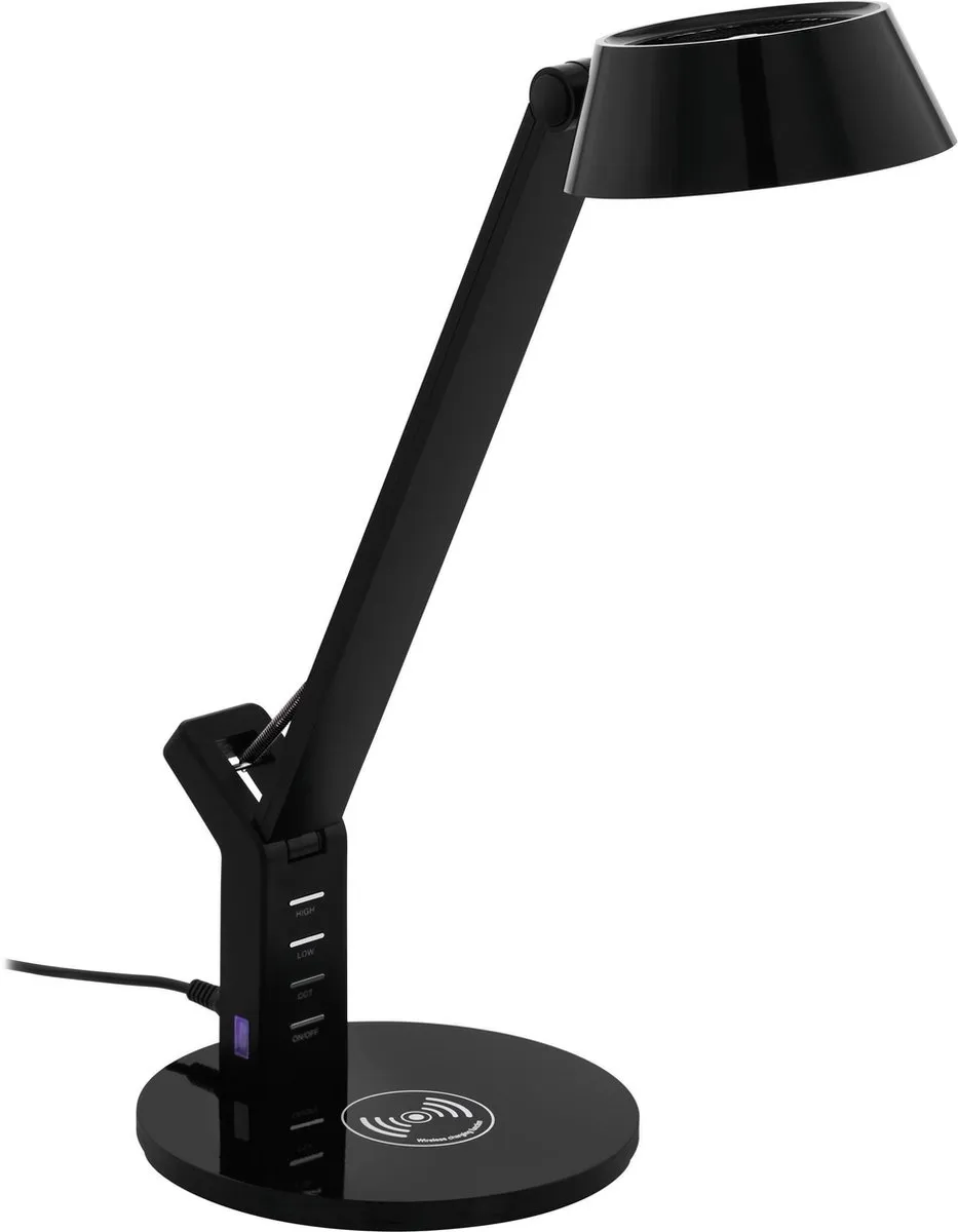 Eglo Banderalo Tafellamp - LED Qi Lader 40,5cm Zwart