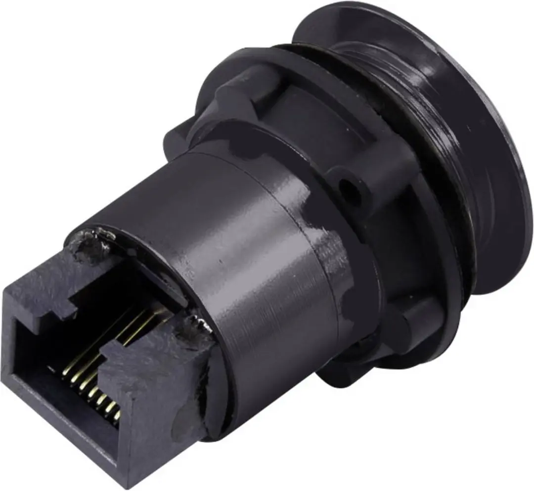 Tru Components RJ45 Inbouwbus CAT5 1417397 - Zwart