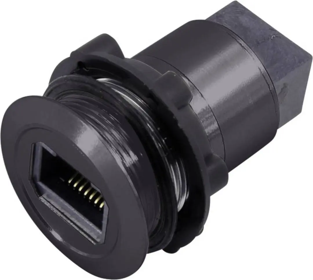 Tru Components RJ45 Inbouwbus CAT5 1417397 - Zwart