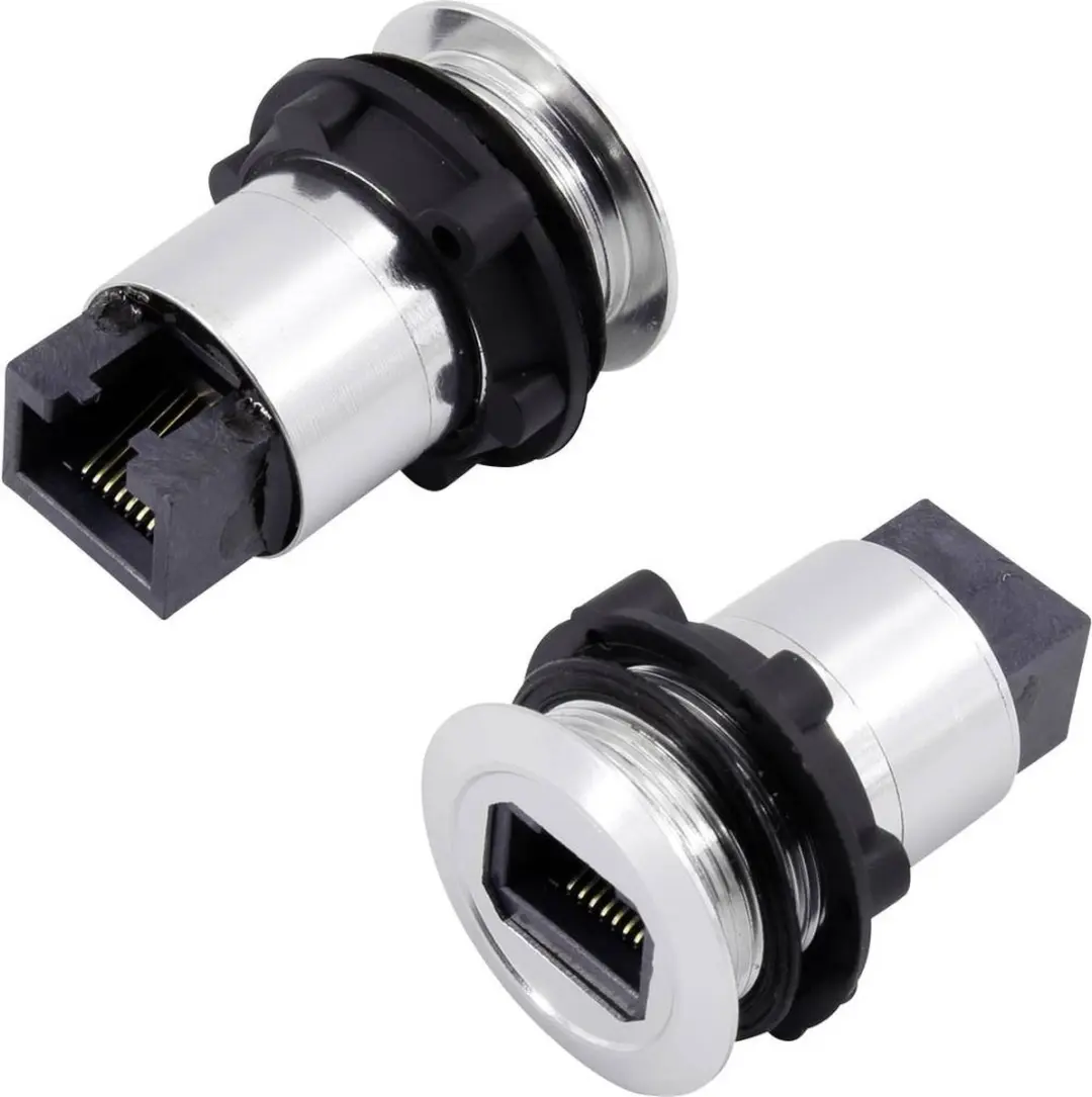 Tru Components RJ45 Inbouwbus CAT5 1417397 - Zwart