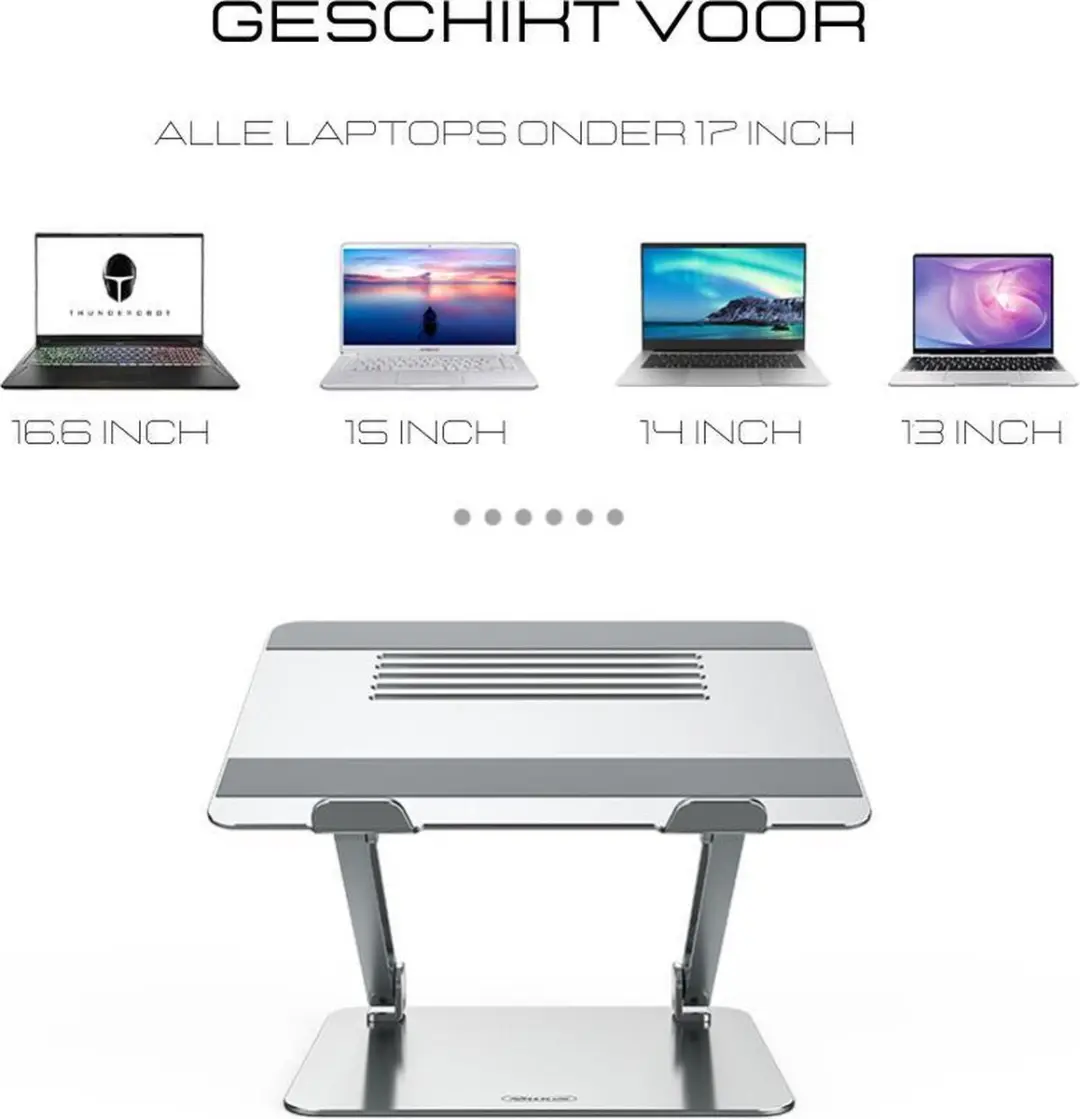 Nillkin TT-3021 Laptopstandaard - 12-17 Inch - Aluminium - afbeelding 6 van 6