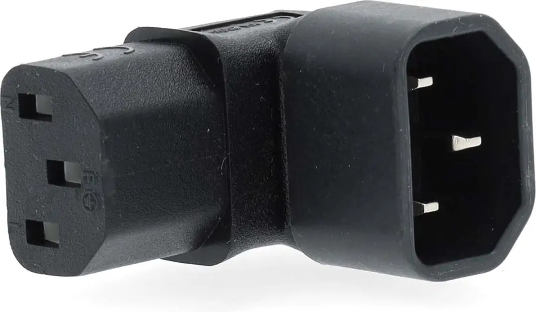Nedis IEC-320-C13 Verlengstekker 90° Gehoekt - Zwart