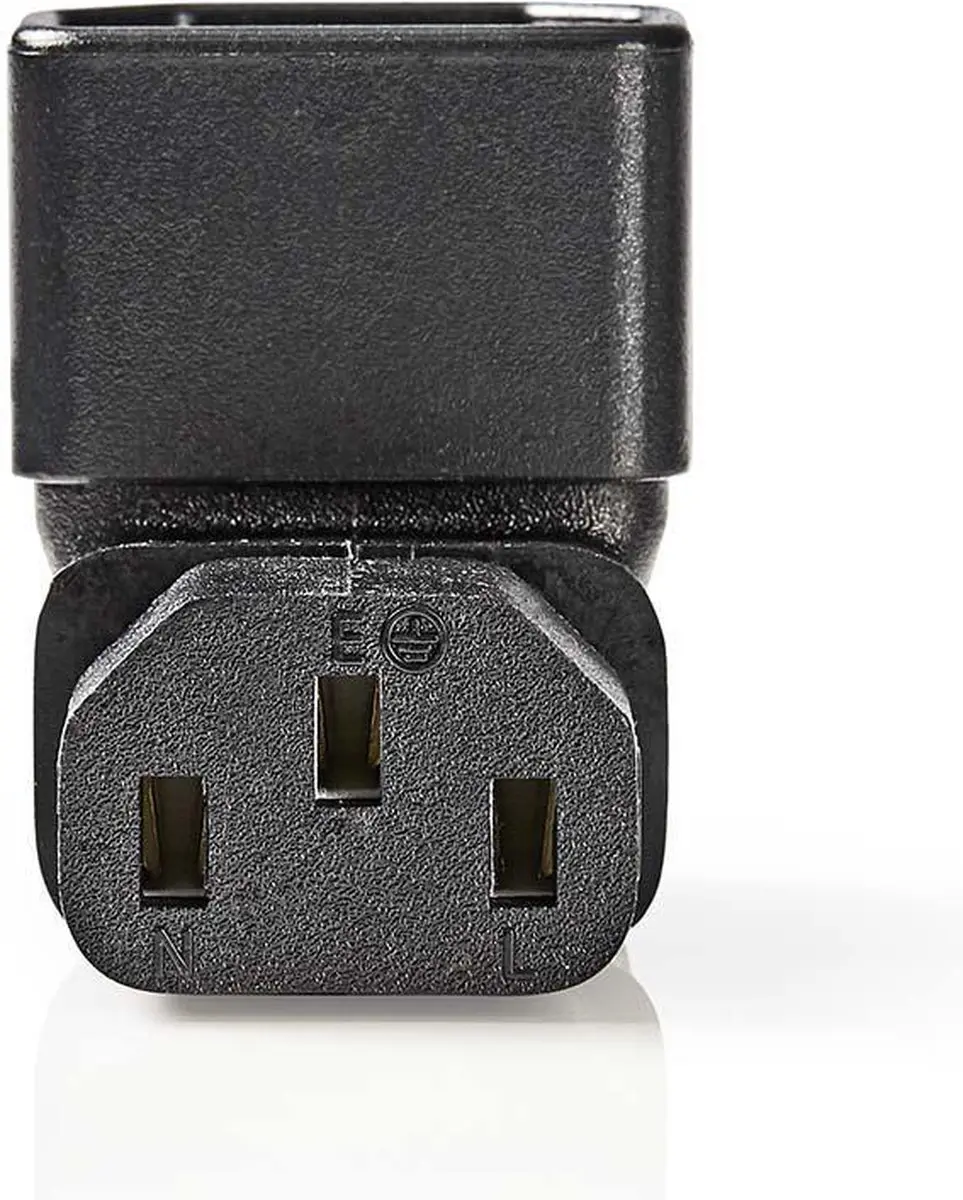 Nedis IEC-320-C13 Verlengstekker 90° Gehoekt - Zwart