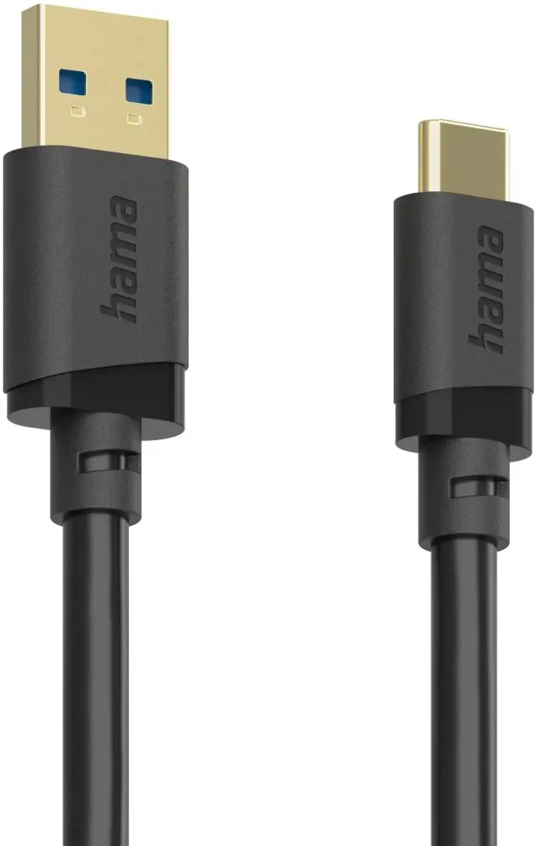 Hama 00202005 USB 3.2 Gen1 Kabel - USB-A naar USB-C 0,75m - Zwart