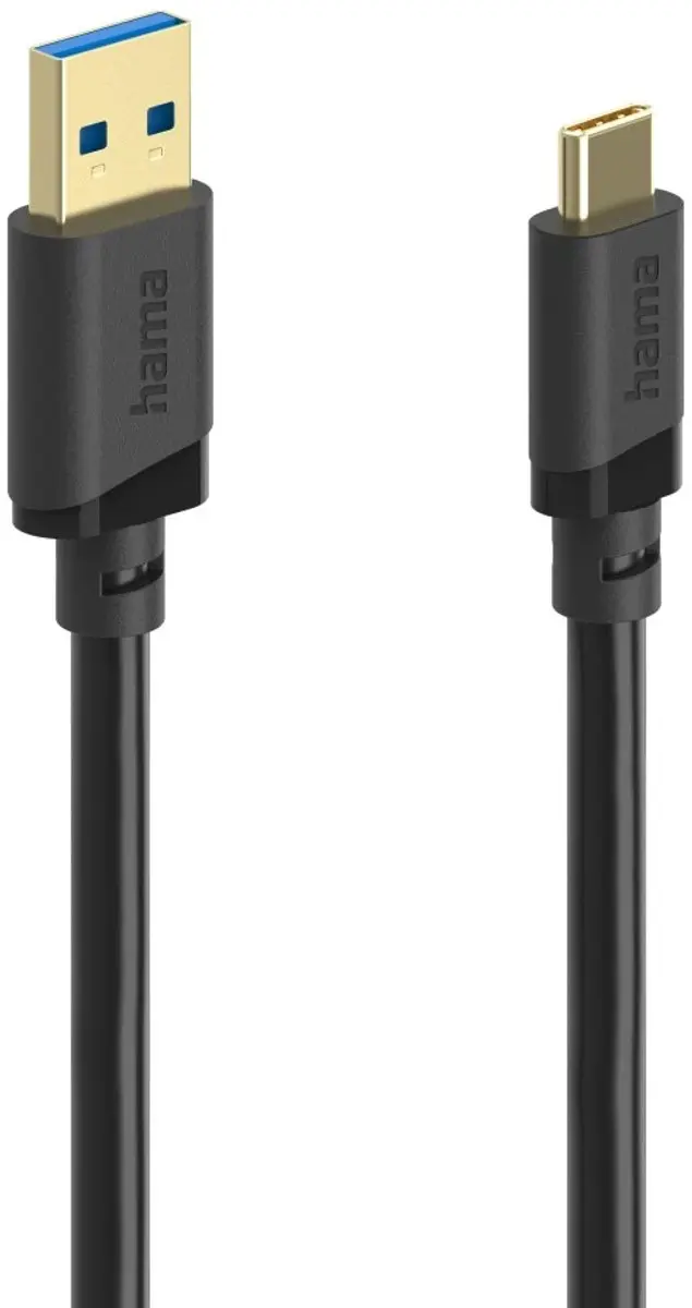 Hama 00202005 USB 3.2 Gen1 Kabel - USB-A naar USB-C 0,75m - Zwart