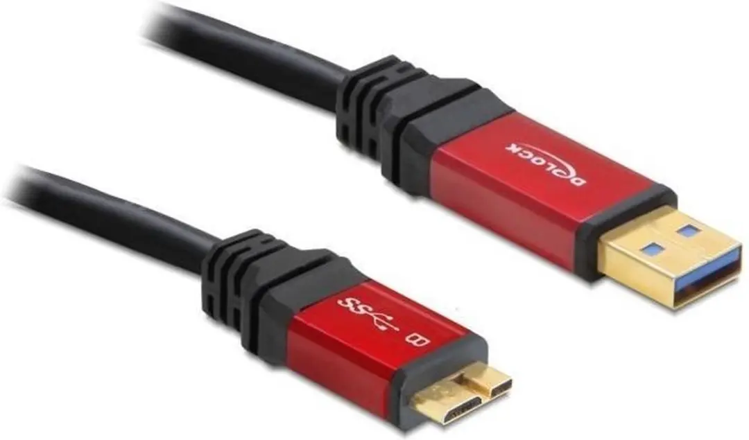 Delock USB 3.0 Micro Kabel 1m - Zwart