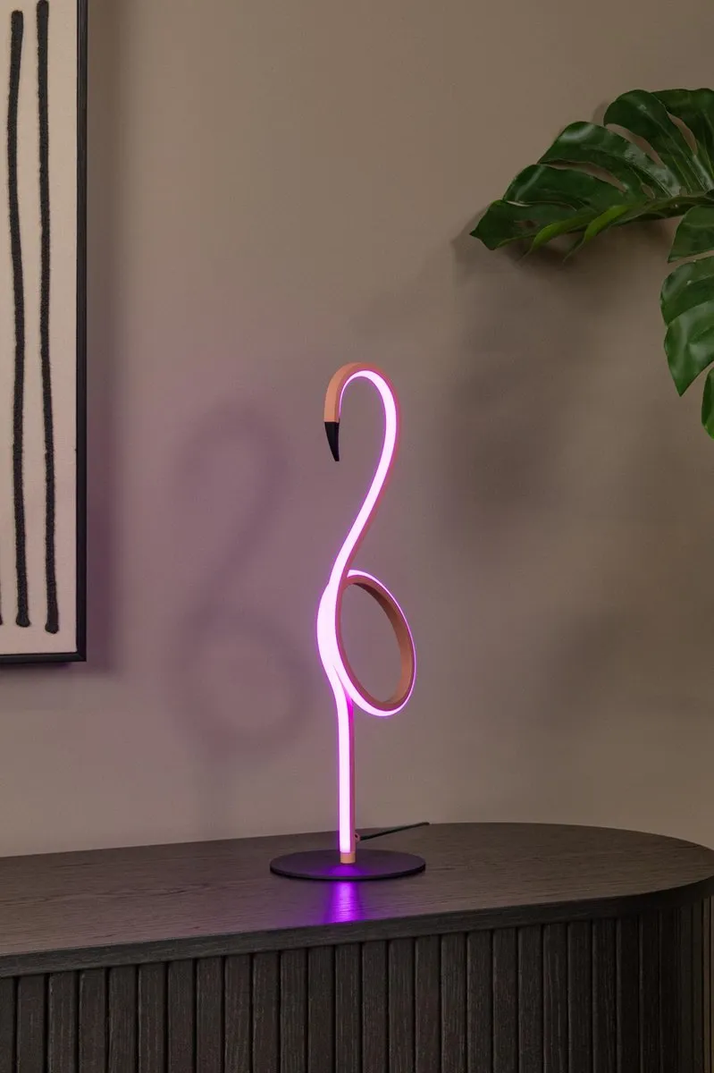 Lucide Flamingo LED Tafellamp - RGB - Roze